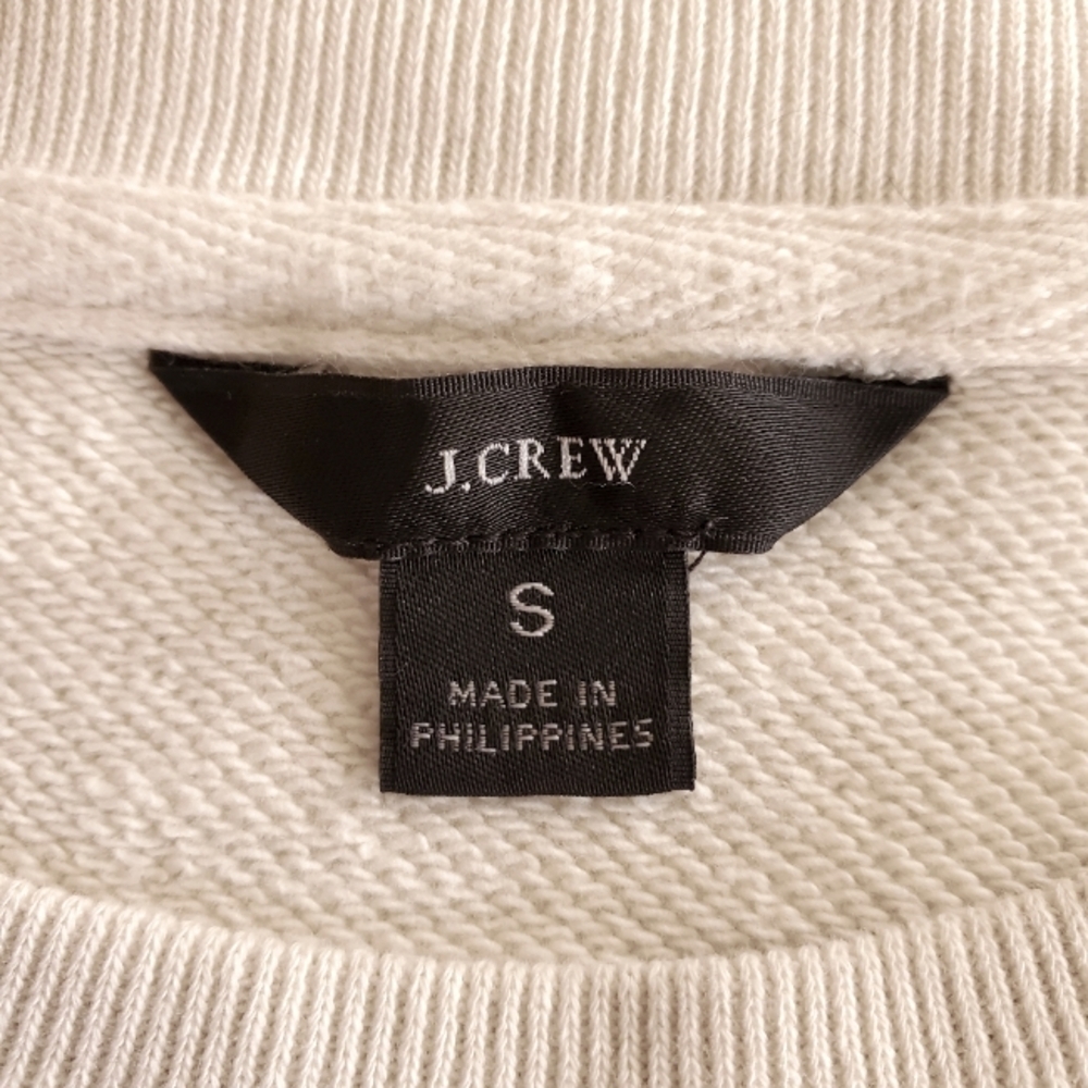 J. Crew Cream Hoodie with Green and Yellow Design - Picture 4 of 7